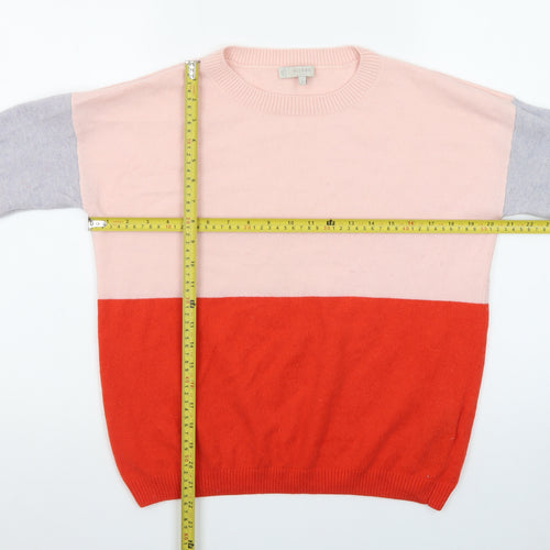 Hobbs Women’s Multicoloured Cashmere Crew Neck Jumper Medium