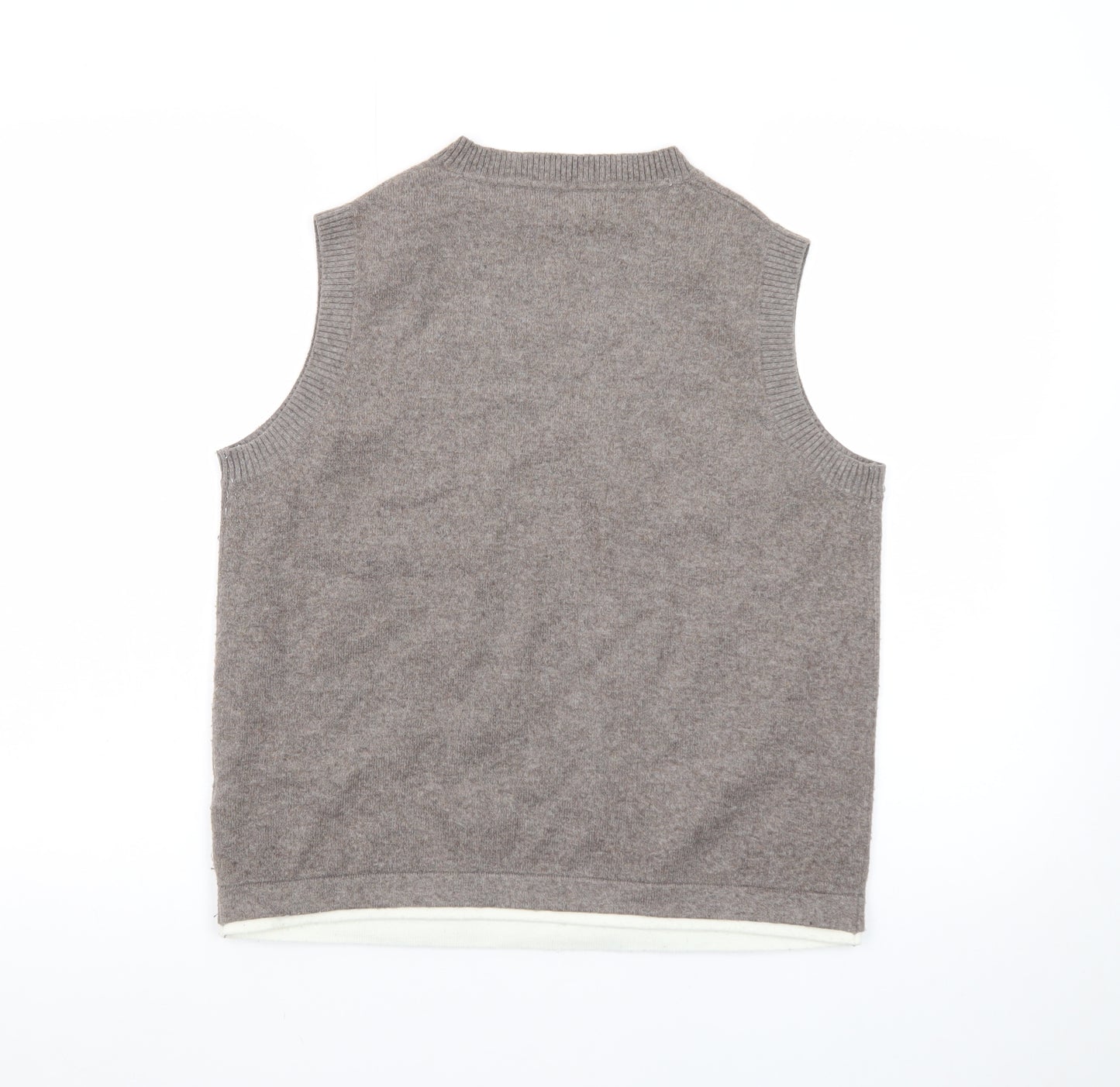 Marks and Spencer Women Beige Cashmere Blend Sleeveless Vest M