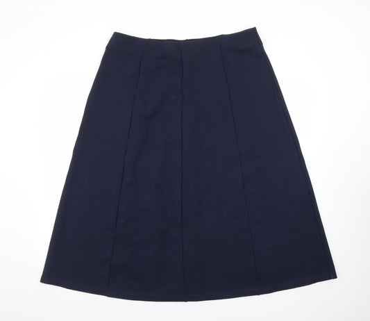 Crew Clothing Women Blue Size 18 A-Line Knee Length Skirt