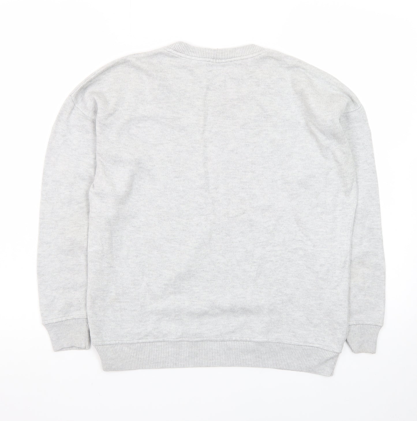 Mint Velvet Women's Grey Embroidered Crew Neck Jumper Size 10