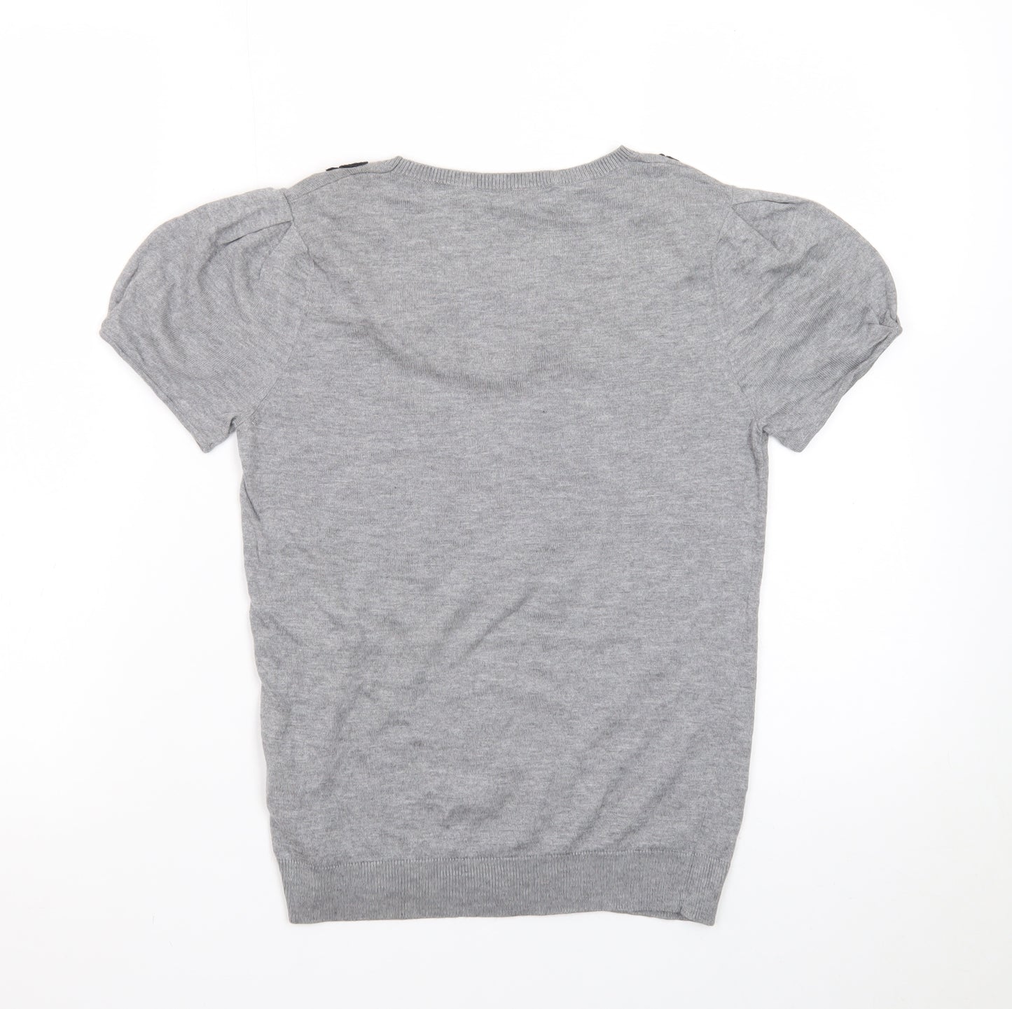 Aphorism Women’s Grey Short Sleeve Knit Jumper Size 10