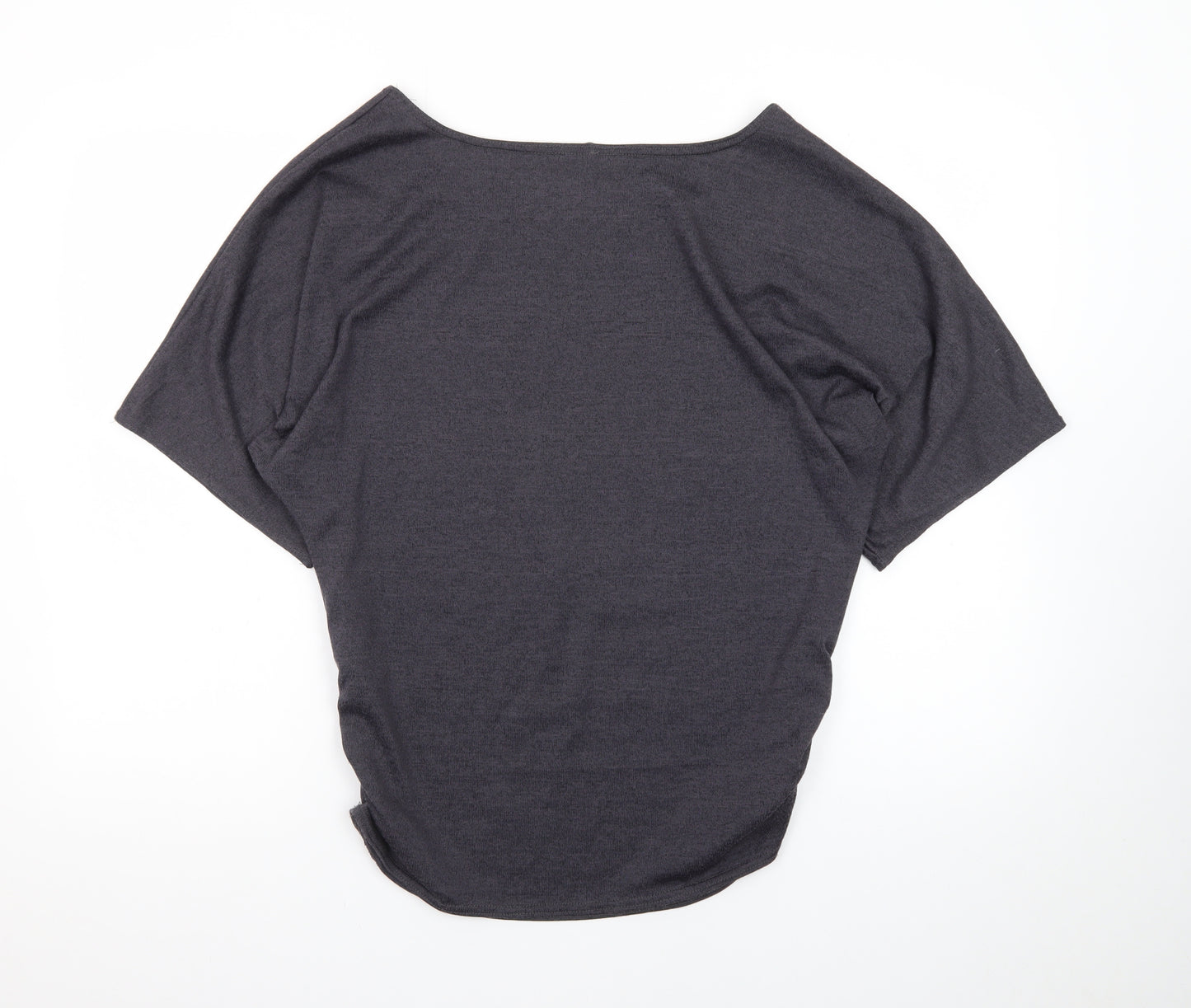 Apricot Women's Grey Jersey Boat Neck Short Sleeve T-Shirt UK 14