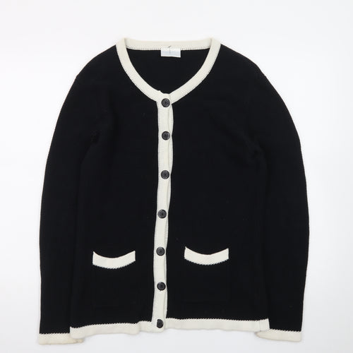 Cotswold Collections Women's Black Cotton Knit Cardigan M