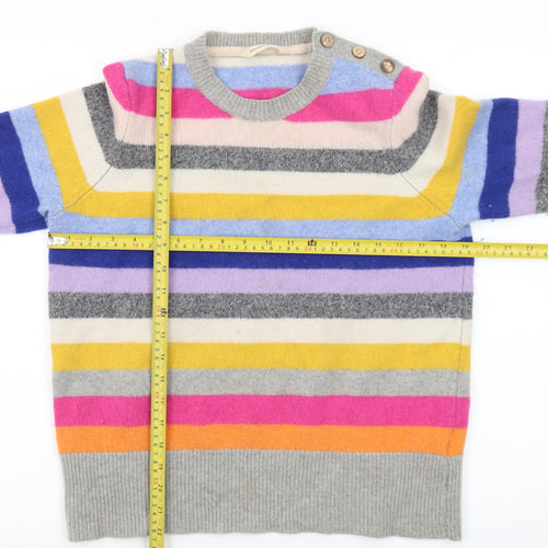 Woolovers Women's Multicoloured Striped Wool Pullover Jumper M