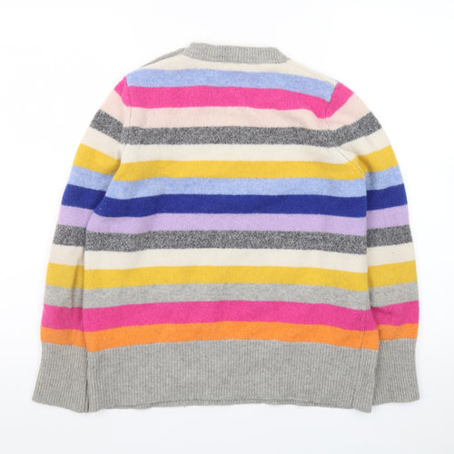 Woolovers Women's Multicoloured Striped Wool Pullover Jumper M