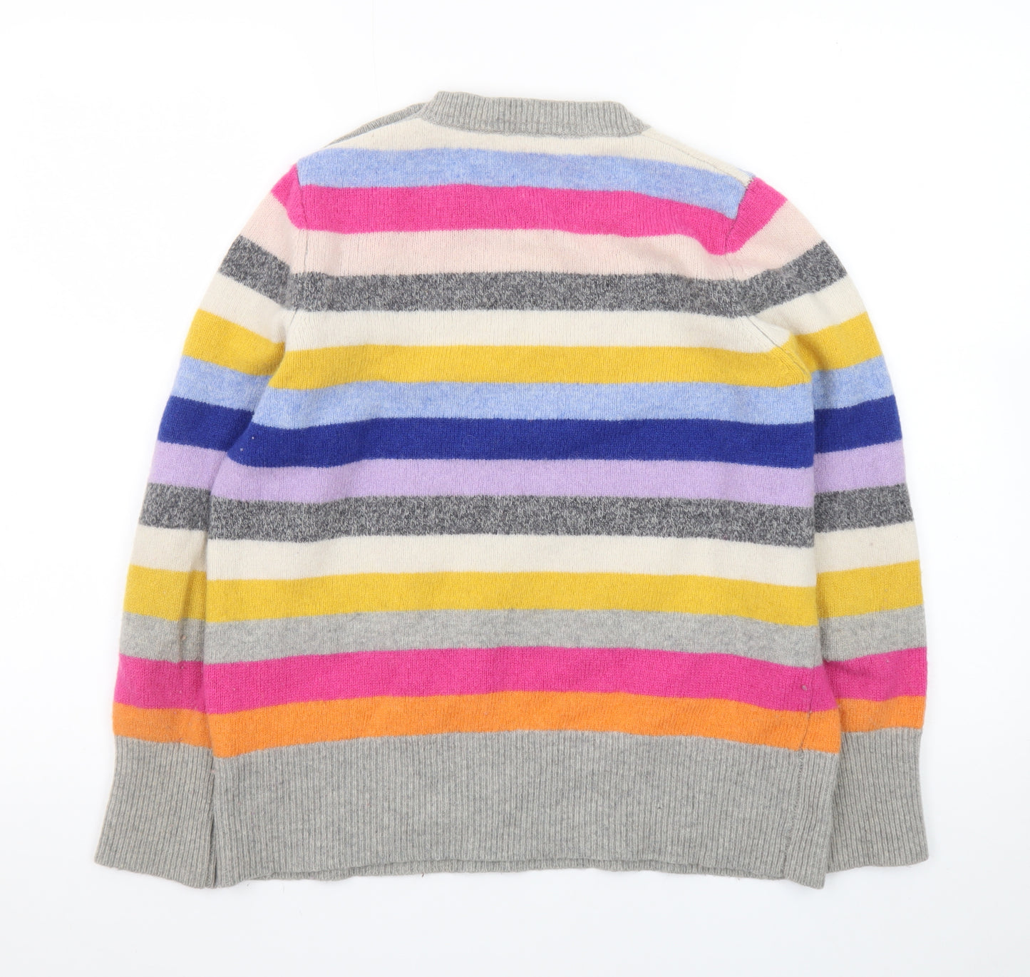 Woolovers Women's Multicoloured Striped Wool Pullover Jumper M