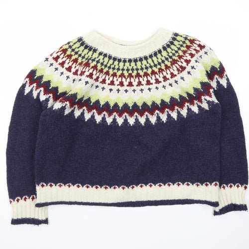 Izabel London Women’s Multicoloured Fair Isle Knit Jumper Size 16
