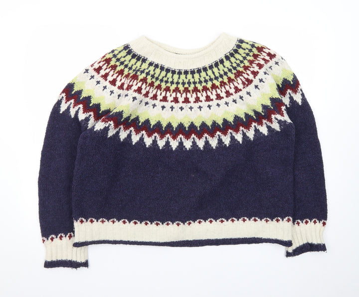 Izabel London Women’s Multicoloured Fair Isle Knit Jumper Size 16