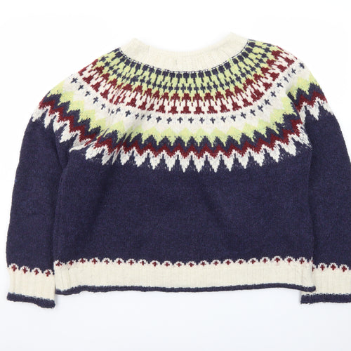 Izabel London Women’s Multicoloured Fair Isle Knit Jumper Size 16
