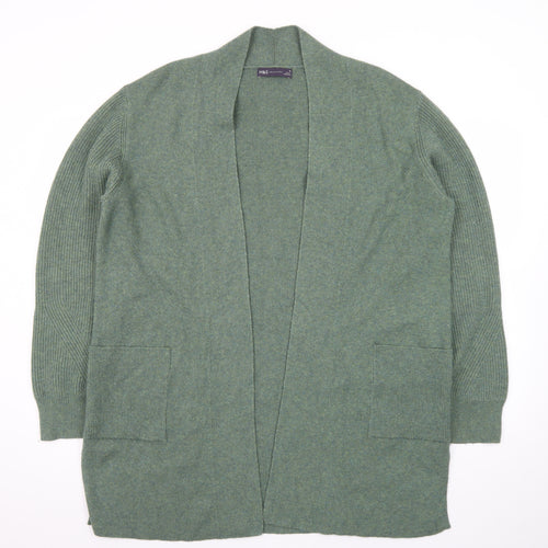 Marks and Spencer Women’s Green Long Knit Open Cardigan Size 16