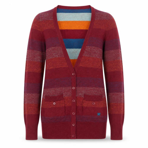 DC Women’s Multicoloured Striped V-Neck Knit Cardigan Size S