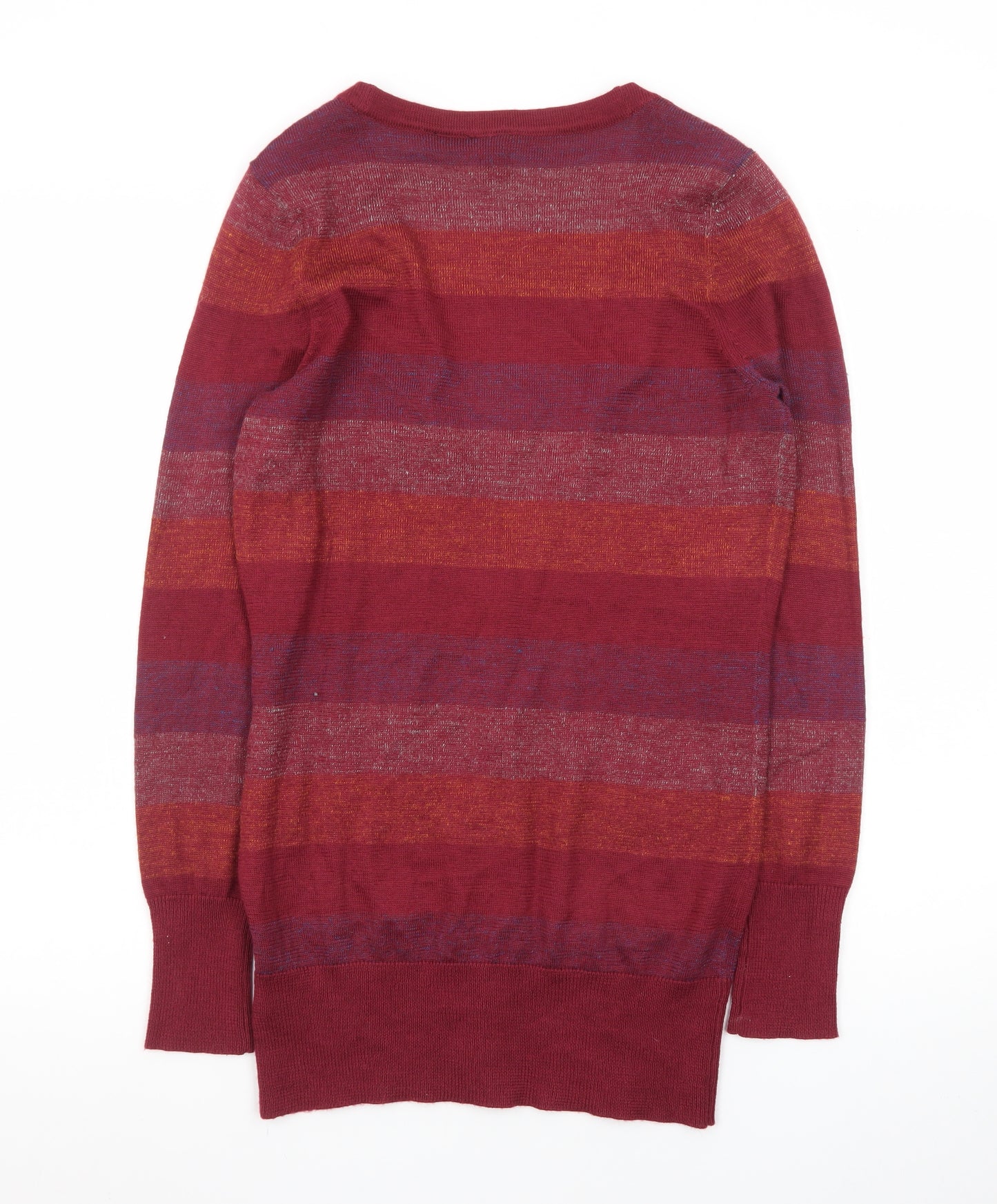 DC Women’s Multicoloured Striped V-Neck Knit Cardigan Size S
