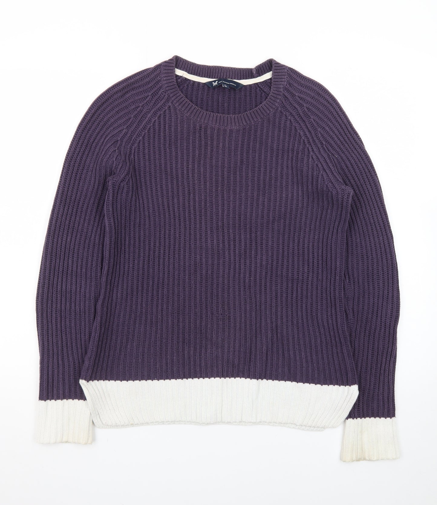 Crew Clothing Women Purple Crew Neck Knit Jumper Size 8