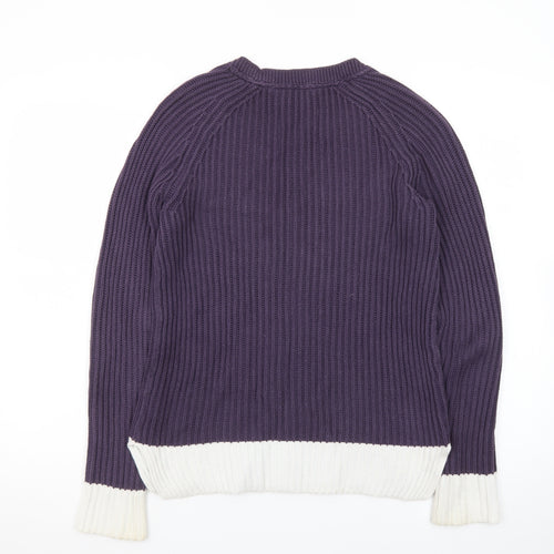 Crew Clothing Women Purple Crew Neck Knit Jumper Size 8