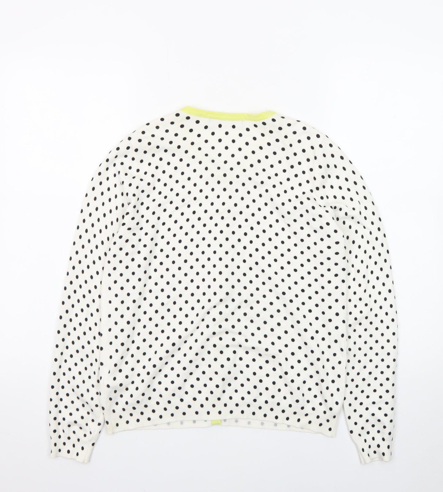 Marks and Spencer Women's White Polka Dot Cardigan Size 14