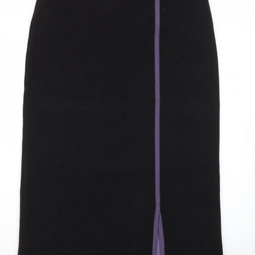 Emreco Womens Black Midi Pencil Skirt Size 16 Wool Blend Workwear