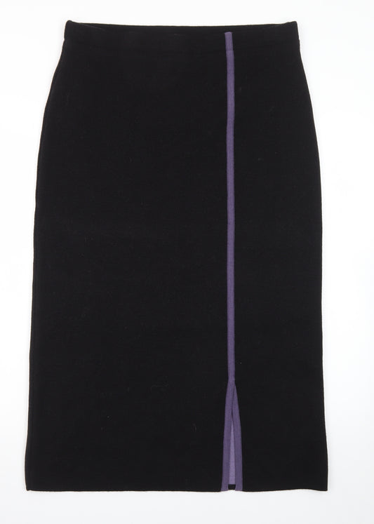 Emreco Womens Black Midi Pencil Skirt Size 16 Wool Blend Workwear