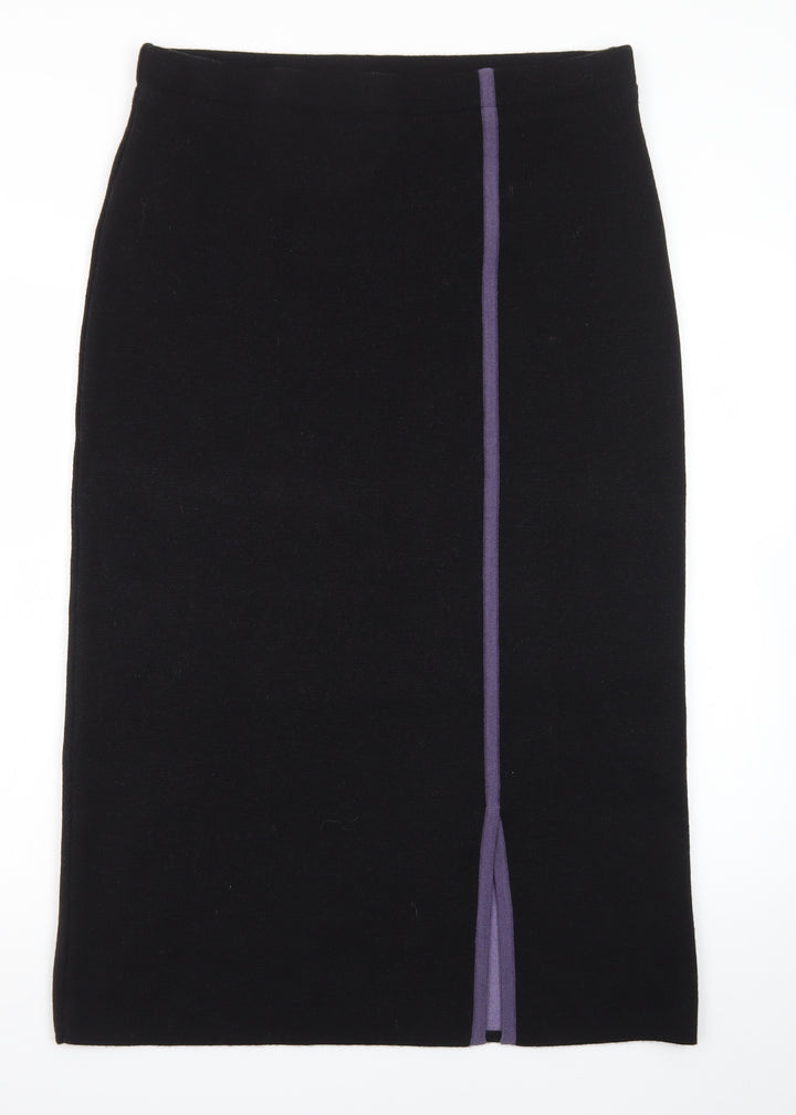 Emreco Womens Black Midi Pencil Skirt Size 16 Wool Blend Workwear