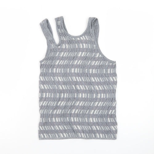 Collusion Women’s Grey Knit Striped Tank Top Size S