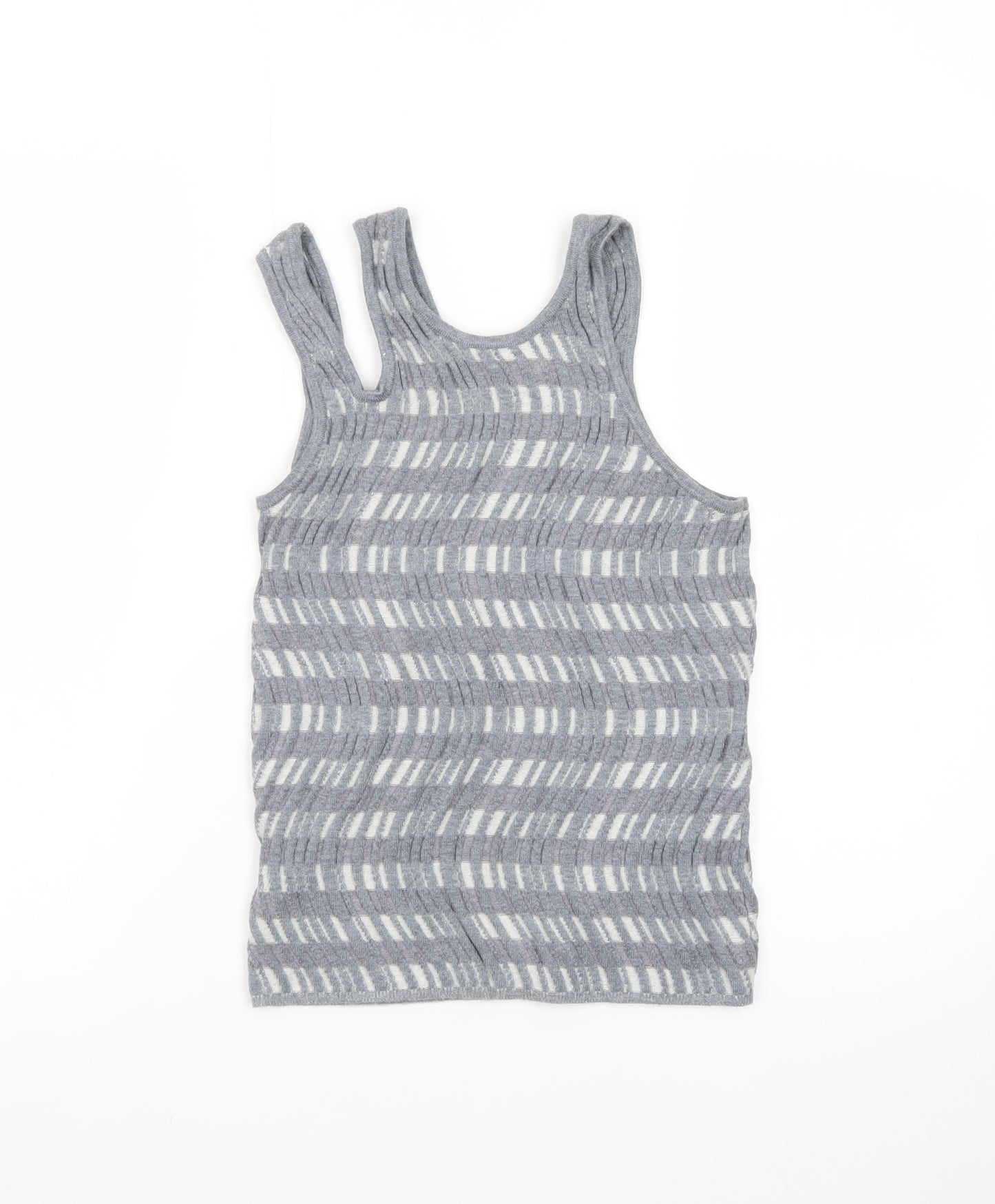 Collusion Women’s Grey Knit Striped Tank Top Size S