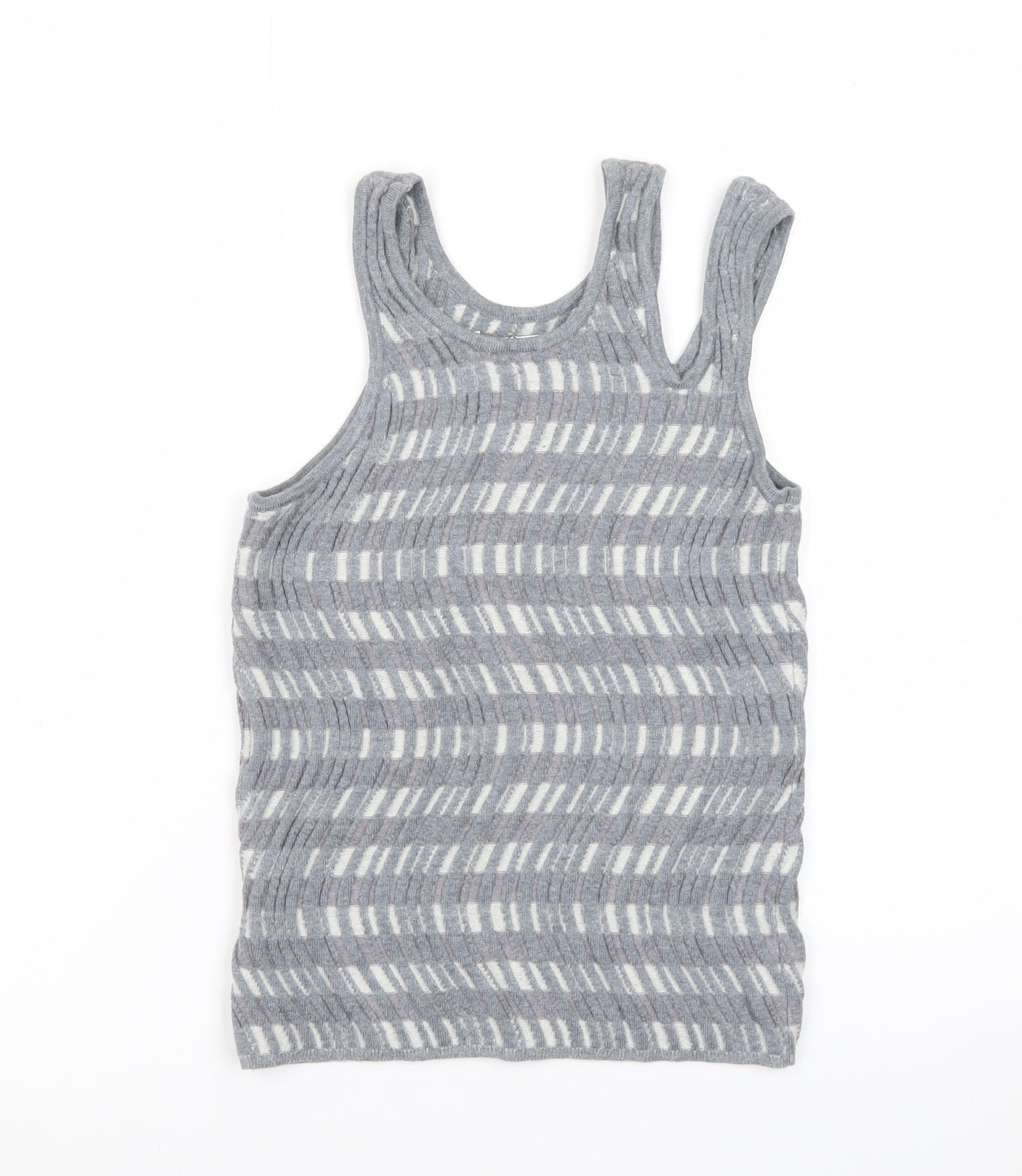 Collusion Women’s Grey Knit Striped Tank Top Size S