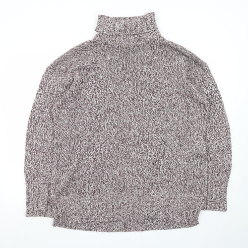 Marks and Spencer Women's Multicoloured Roll Neck Jumper Size 18