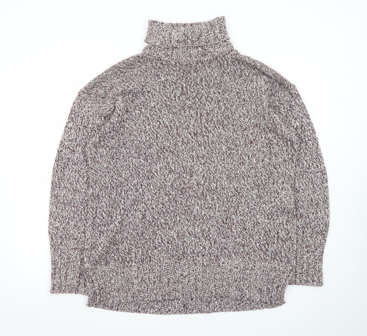 Marks and Spencer Women's Multicoloured Roll Neck Jumper Size 18