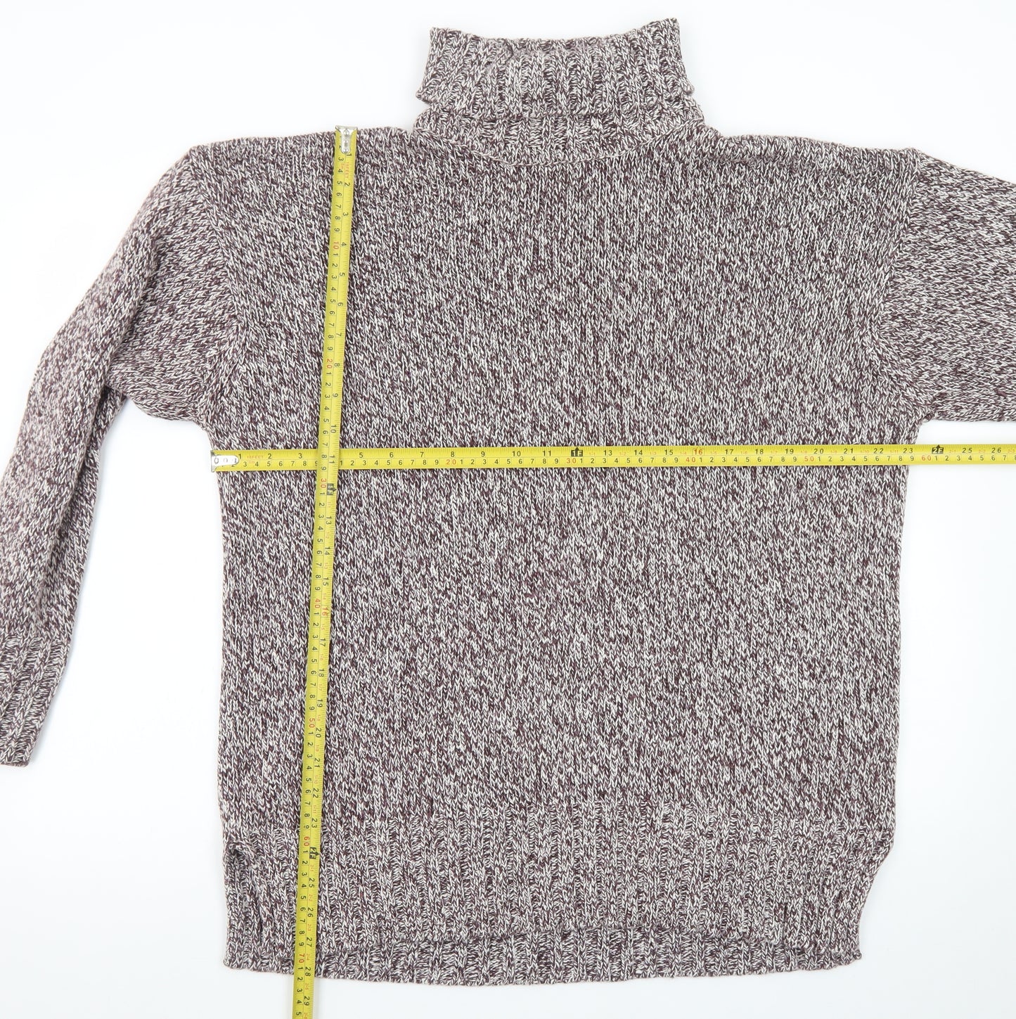 Marks and Spencer Women's Multicoloured Roll Neck Jumper Size 18