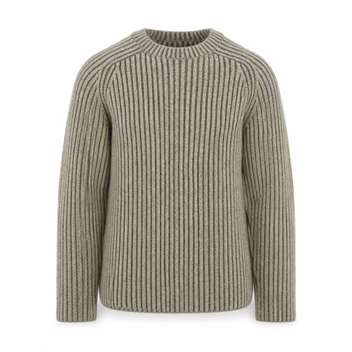 Jack & Jones Men’s Beige Wool Blend Striped Knit Pullover Jumper Size S