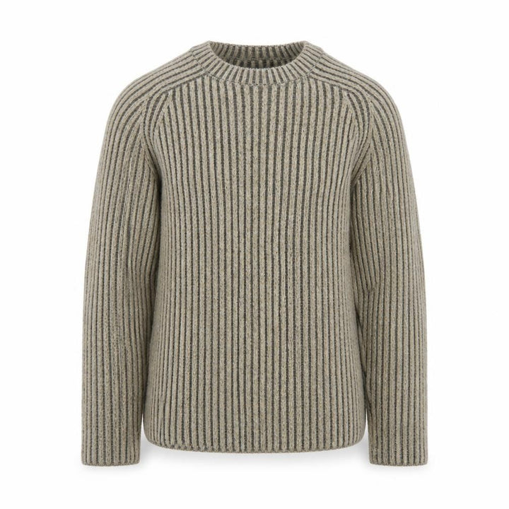 Jack & Jones Men’s Beige Wool Blend Striped Knit Pullover Jumper Size S