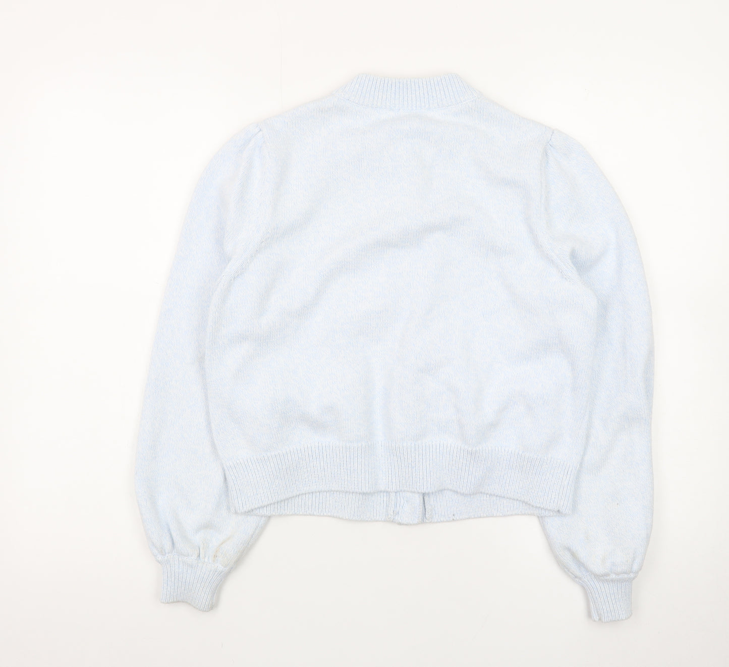 Mint Velvet Women's Blue Crew Neck Button Cardigan M