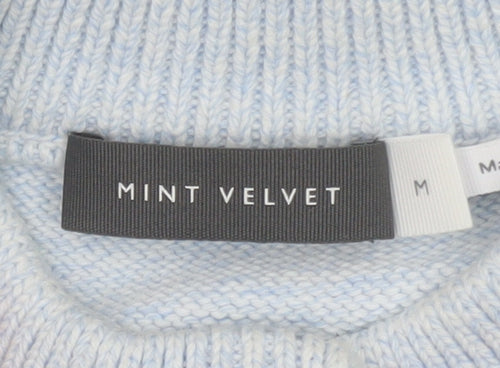 Mint Velvet Women's Blue Crew Neck Button Cardigan M