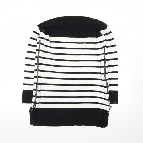 Very Women’s Black & White Striped Jumper Dress UK 8 Knit Long Sleeve