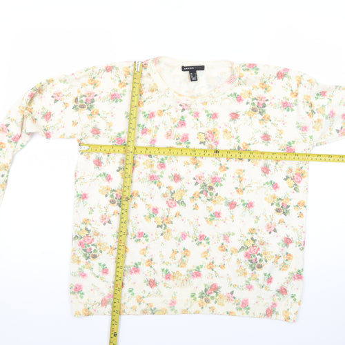 Mango Women’s Multicoloured Floral Crew Neck Jumper Size 12