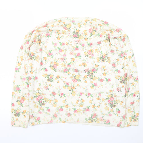 Mango Women’s Multicoloured Floral Crew Neck Jumper Size 12