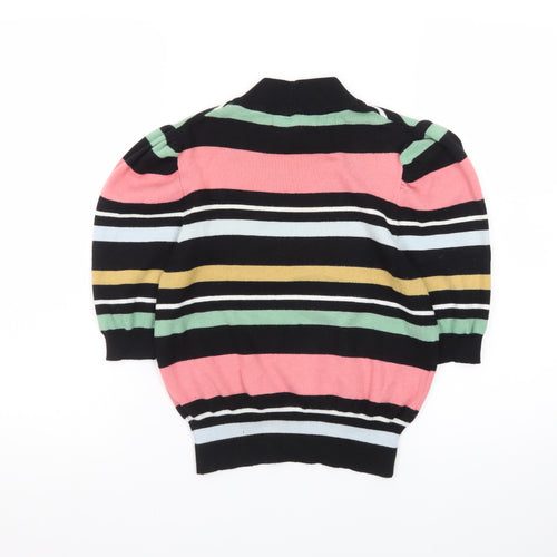 BCBGGeneration Women's Multicoloured Striped Mock Neck Jumper Size S