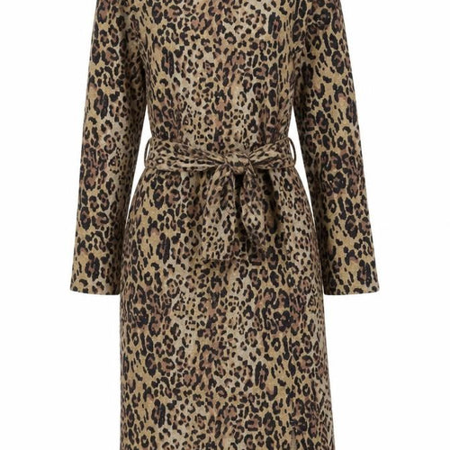 Marks and Spencer Women Brown Leopard Print Knee Length Shift Dress Size 6