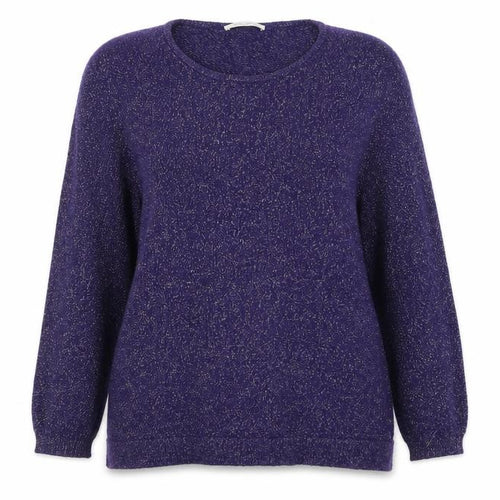 Windsmoor Women's Purple Glitter Long Sleeve Jumper Small