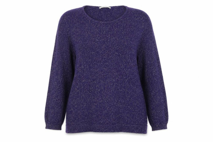 Windsmoor Women's Purple Glitter Long Sleeve Jumper Small