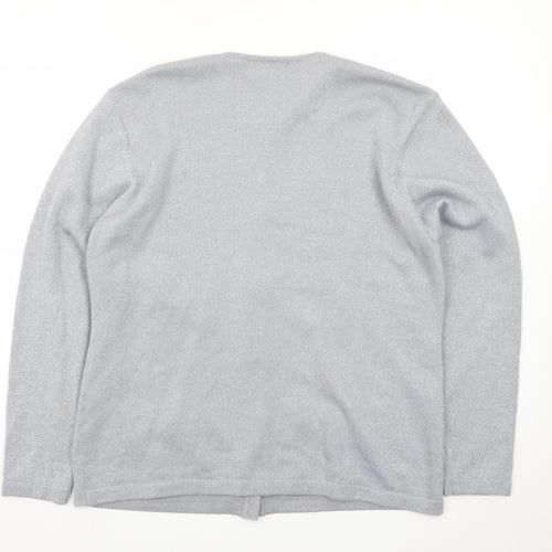 Emreco Women's Grey Wool Blend Button Cardigan Size 18