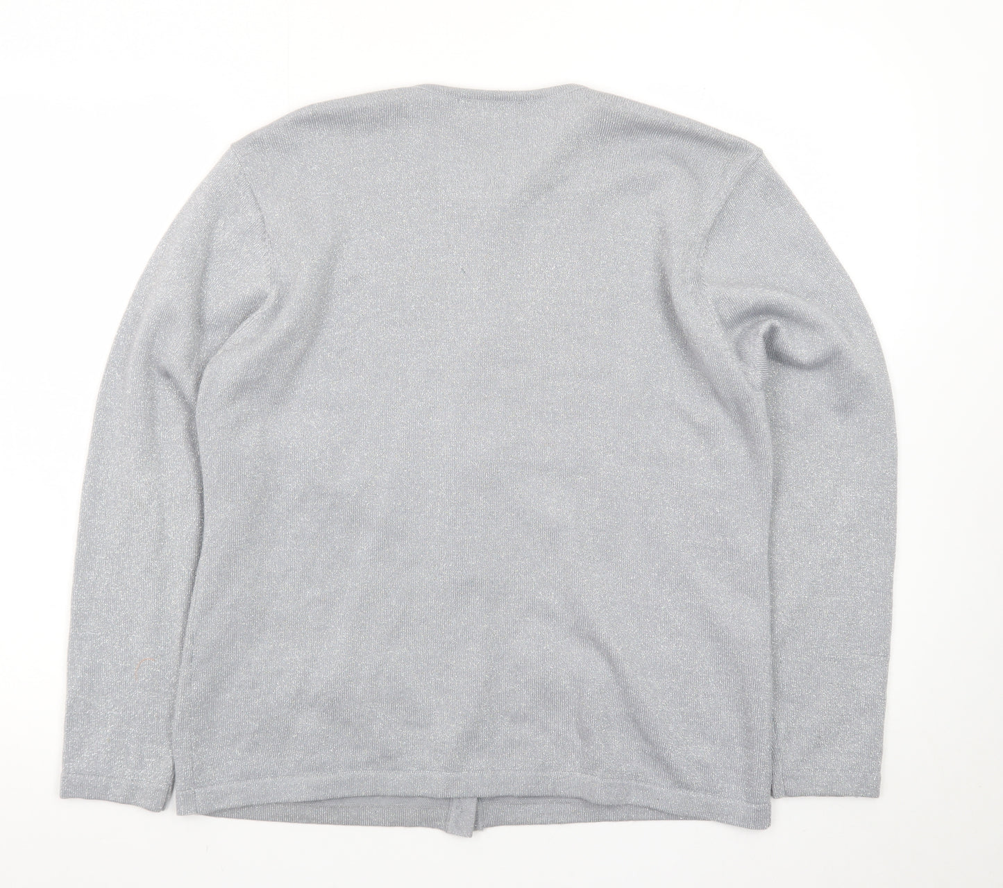 Emreco Women's Grey Wool Blend Button Cardigan Size 18