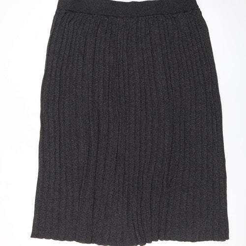 F&F Women’s Grey Pleated Knit Midi Skirt Size 20