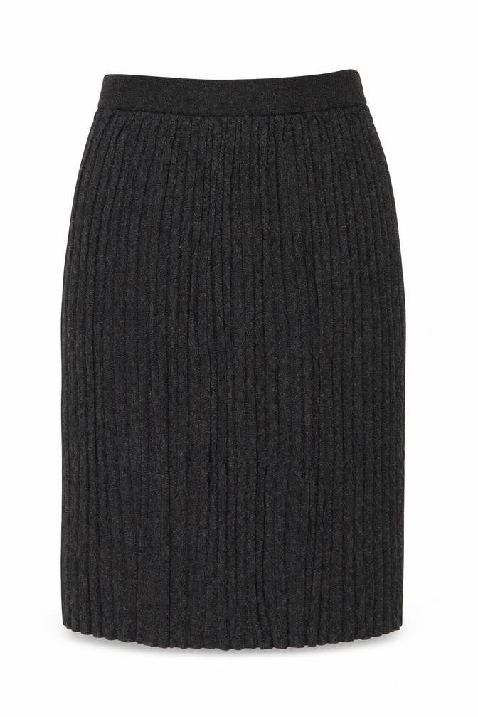 F&F Women’s Grey Pleated Knit Midi Skirt Size 20