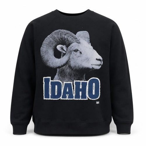 Tultex Men's Black Idaho Graphic Animal Print Sweatshirt Large