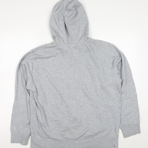 Reebok Men Grey Full Zip Hoodie Size M Regular Fit Sportswear