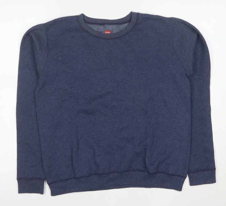 Hanes Men's Blue Small Pullover Fleece Sweatshirt