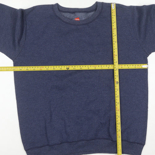 Hanes Men's Blue Small Pullover Fleece Sweatshirt