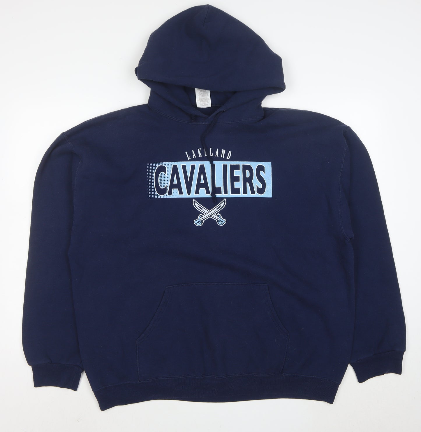 Jerzees Men's Blue XL Pullover Hoodie Lakeland Cavaliers Logo