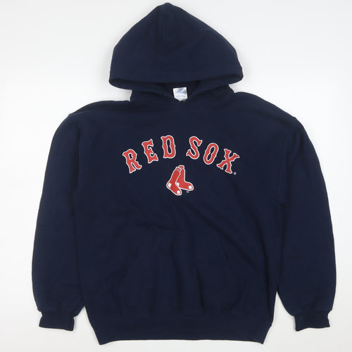 Gildan Heavy Blend Women's Navy Red Sox Pullover Hoodie Size M