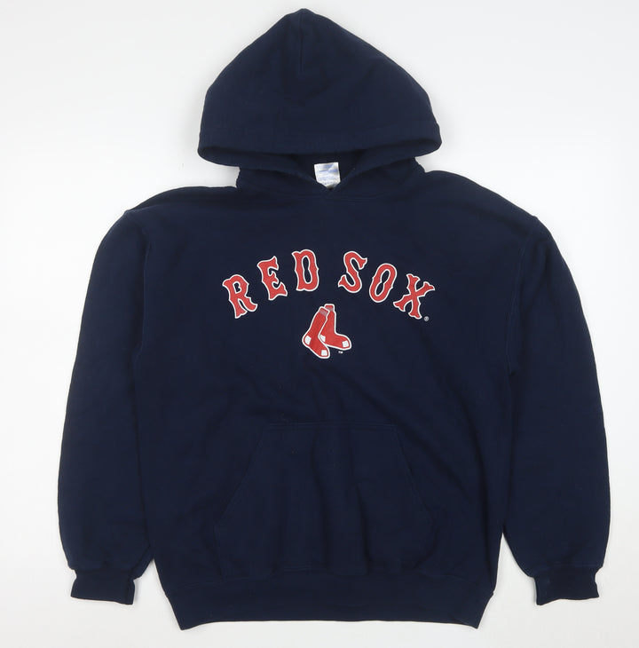 Gildan Heavy Blend Women's Navy Red Sox Pullover Hoodie Size M